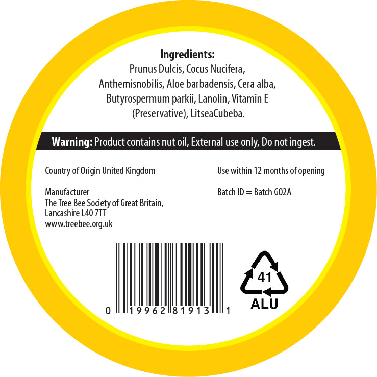 TreeBee 30ml-Eco-Friendly May Chang Beeswax Hand Cream - Hand Care for Sensitive Skin