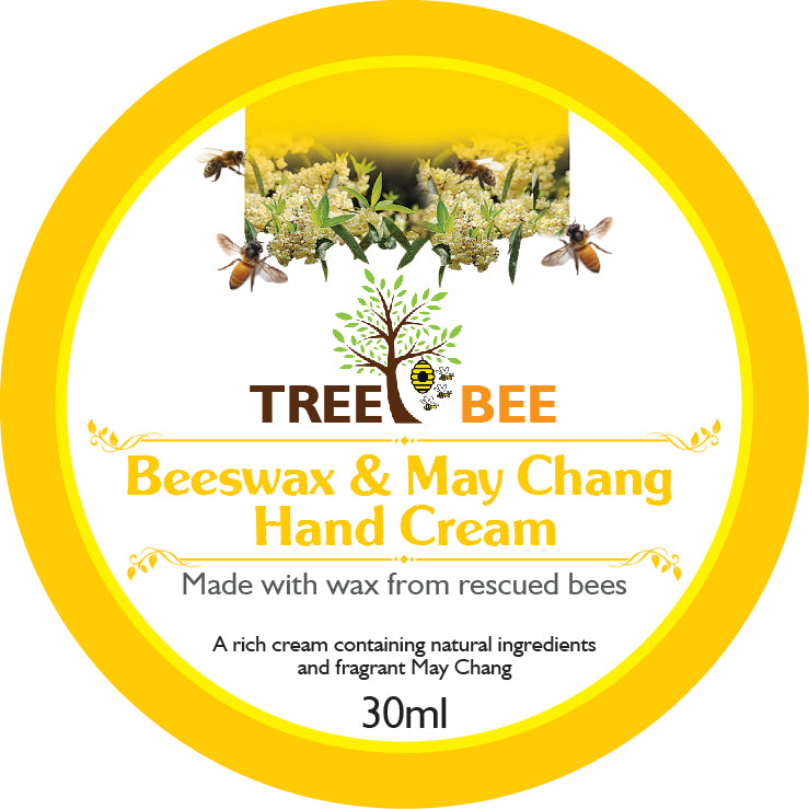 TreeBee 30ml-Eco-Friendly May Chang Beeswax Hand Cream - Hand Care for Sensitive Skin
