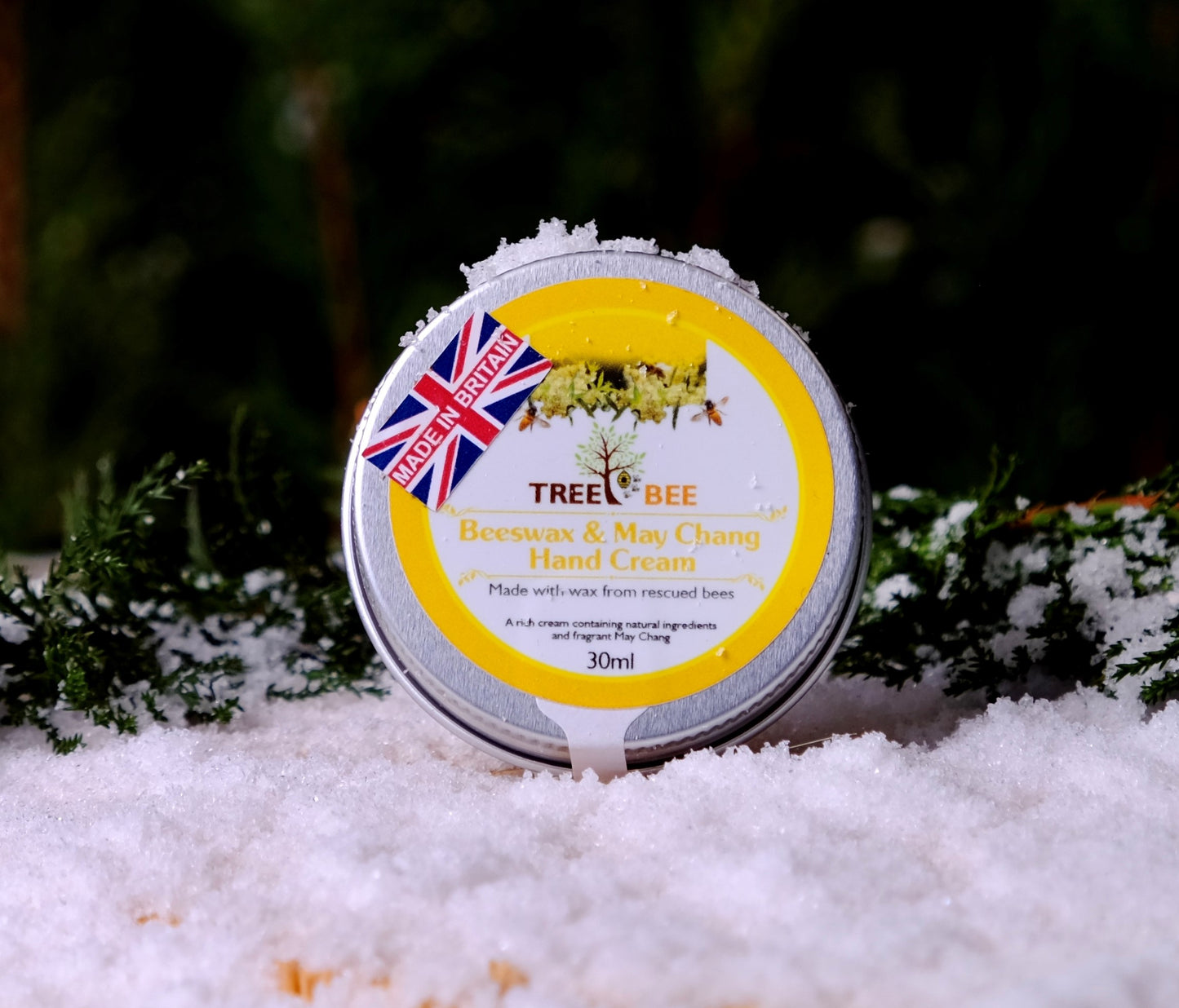 TreeBee 30ml-Eco-Friendly May Chang Beeswax Hand Cream - Hand Care for Sensitive Skin